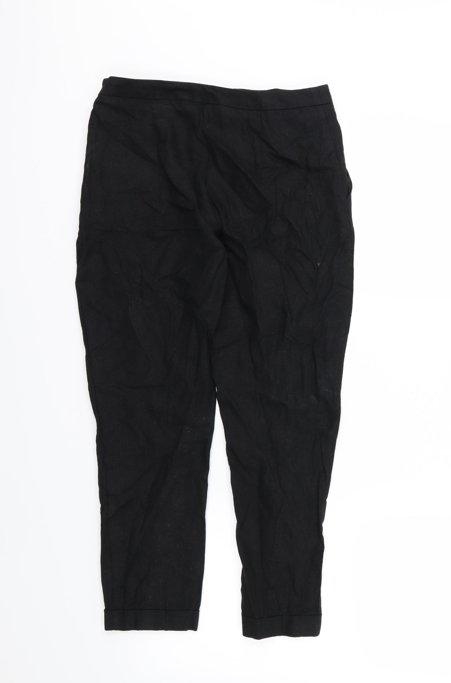 ASOS Womens Black   Cropped Trousers Size 10 L24 in