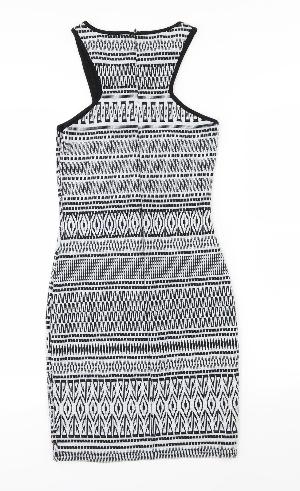 Glamorous Womens White Striped  Pencil Dress  Size 8