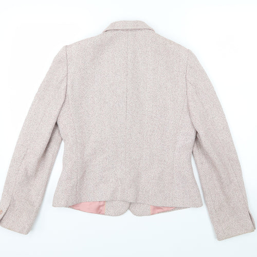Per Una Womens Pink Herringbone  Jacket  Size 12