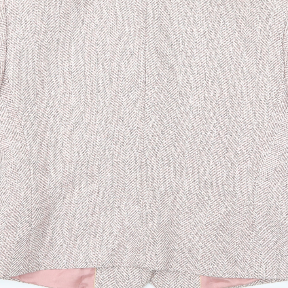 Per Una Womens Pink Herringbone  Jacket  Size 12