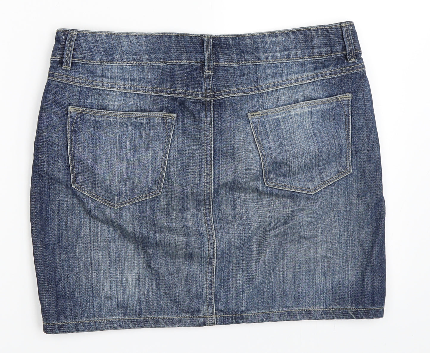 F&F Womens Blue  Denim Mini Skirt Size 10