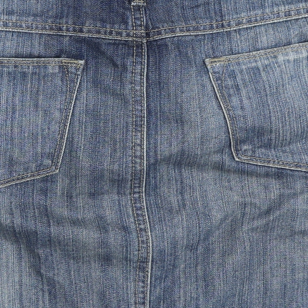 F&F Womens Blue  Denim Mini Skirt Size 10