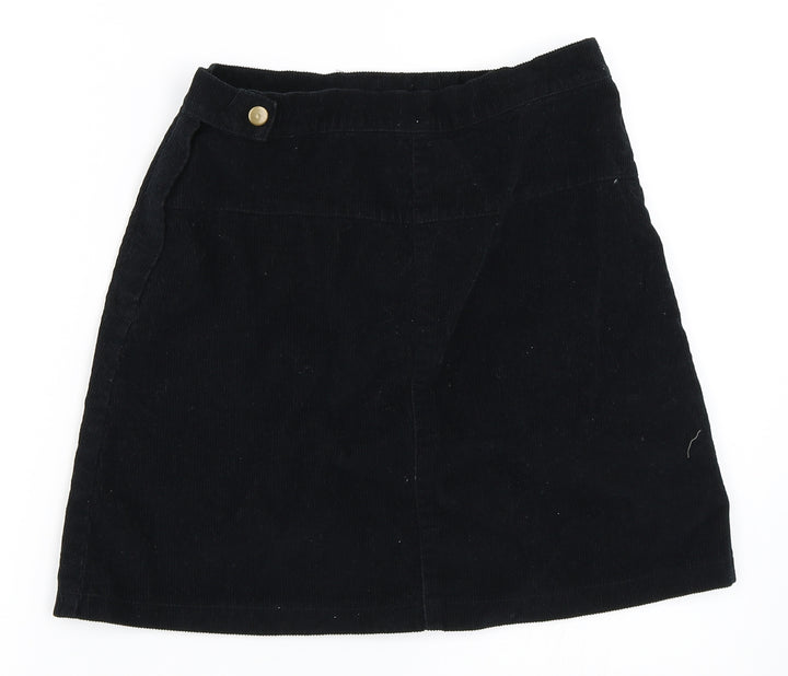 Amanzoo Apparel Womens Black Corduroy Mini Skirt Size L