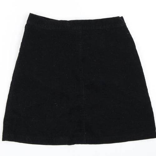Amanzoo Apparel Womens Black  Corduroy Mini Skirt Size L