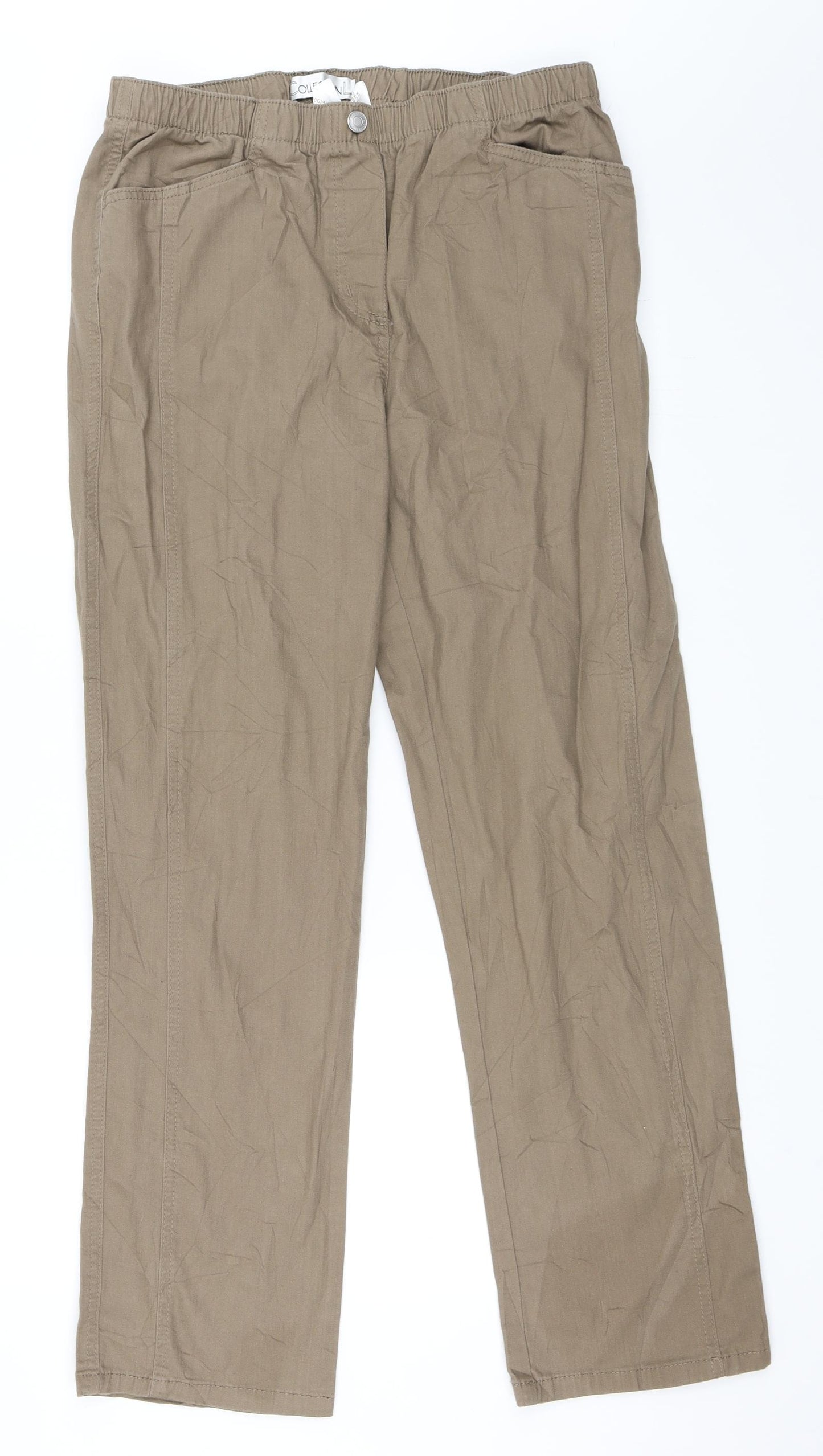Collection Womens Brown   Trousers  Size 18 L30 in