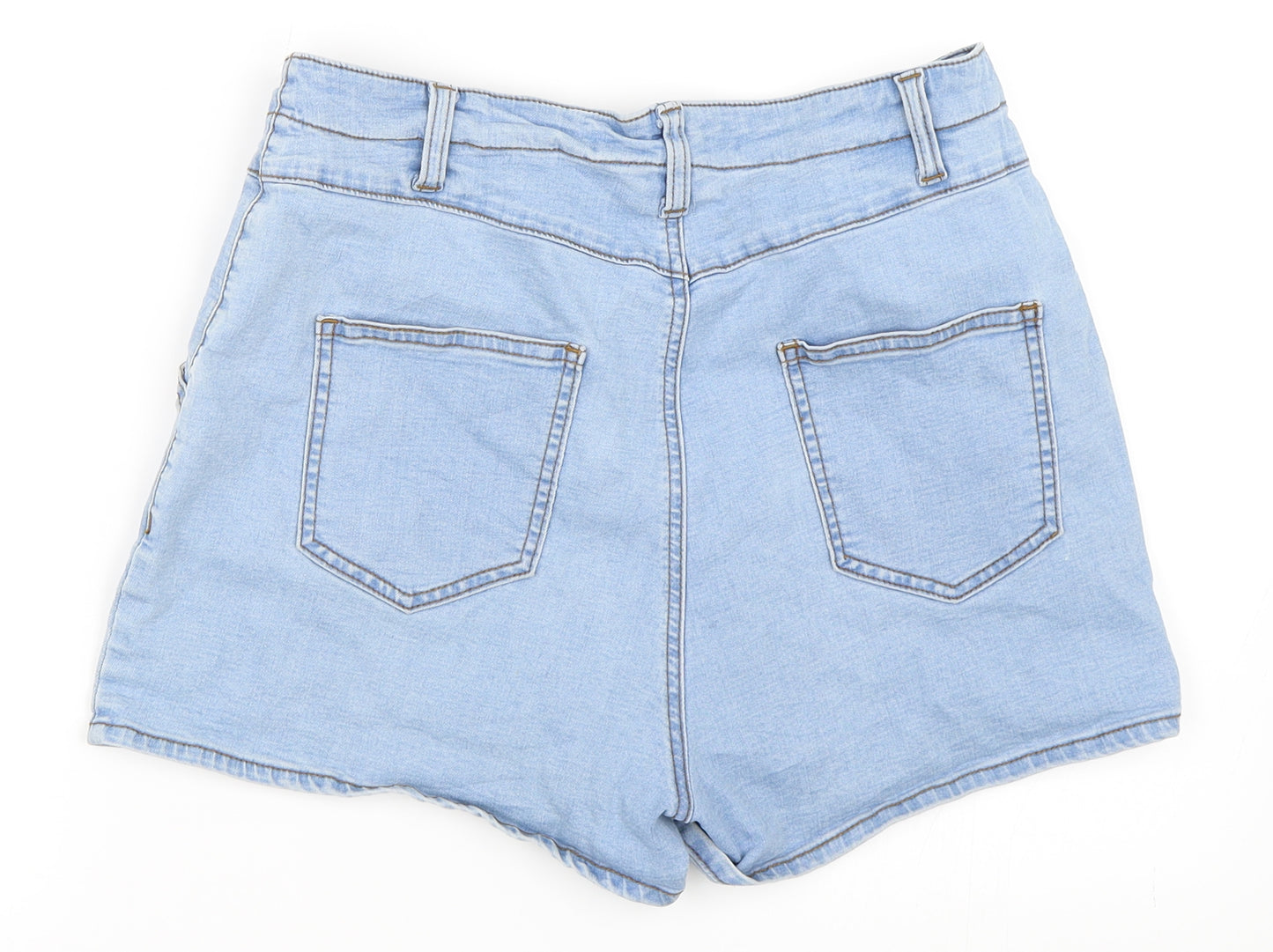 Primark Womens Blue  Denim Hot Pants Shorts Size 16