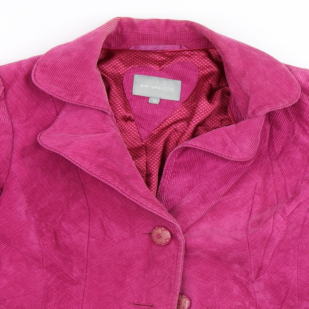 Per Una Womens Pink  Corduroy Jacket  Size 12