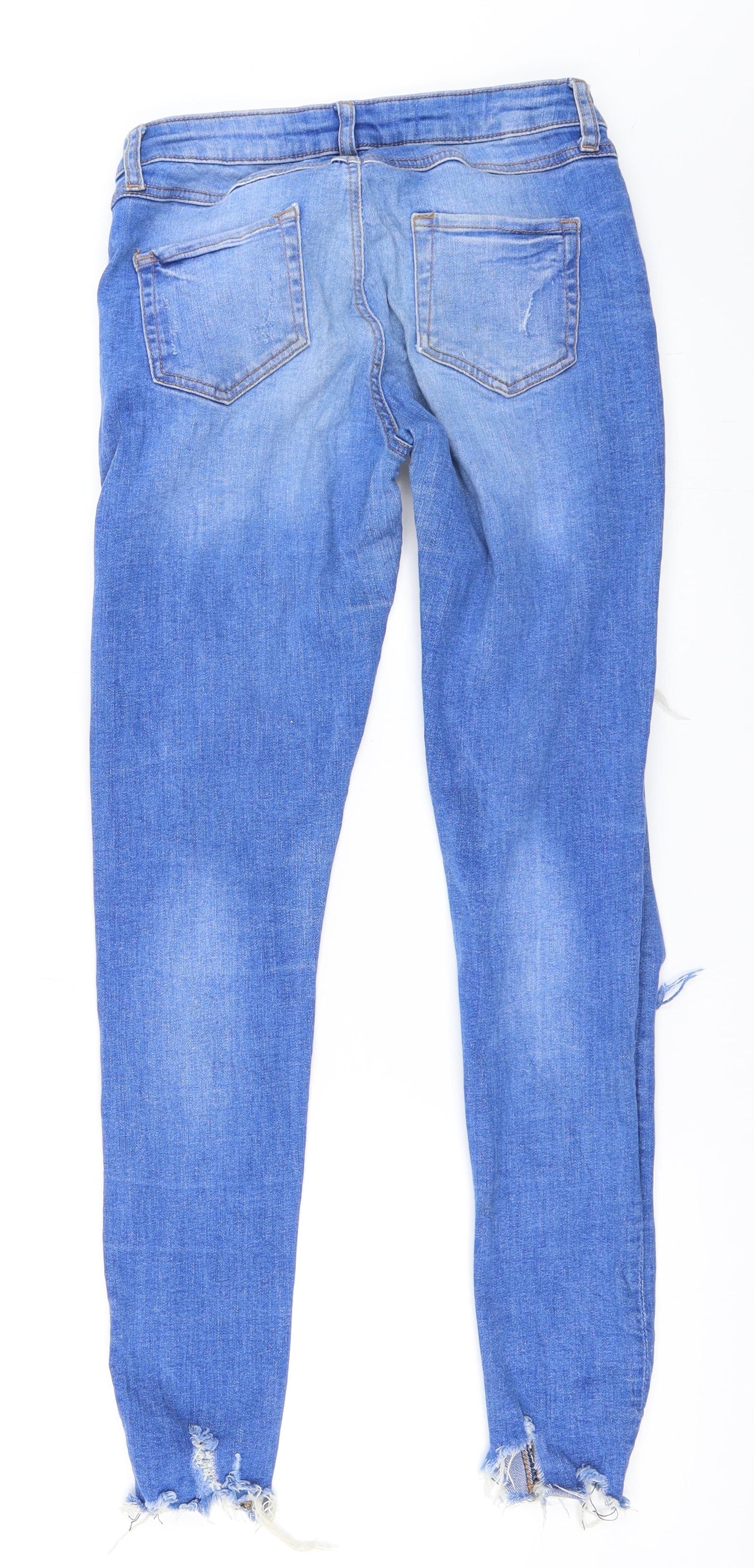 Primark Womens Blue  Denim Skinny Jeans Size 10 L28 in