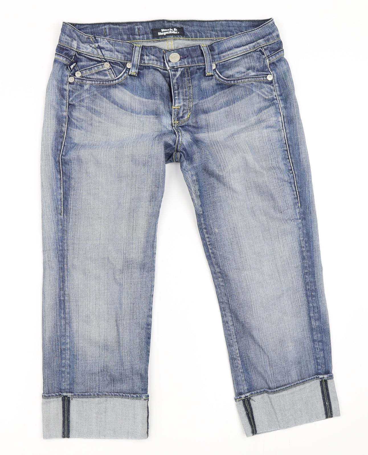Rock & Republic Womens Blue  Denim Cropped Jeans Size 29 in L21 in