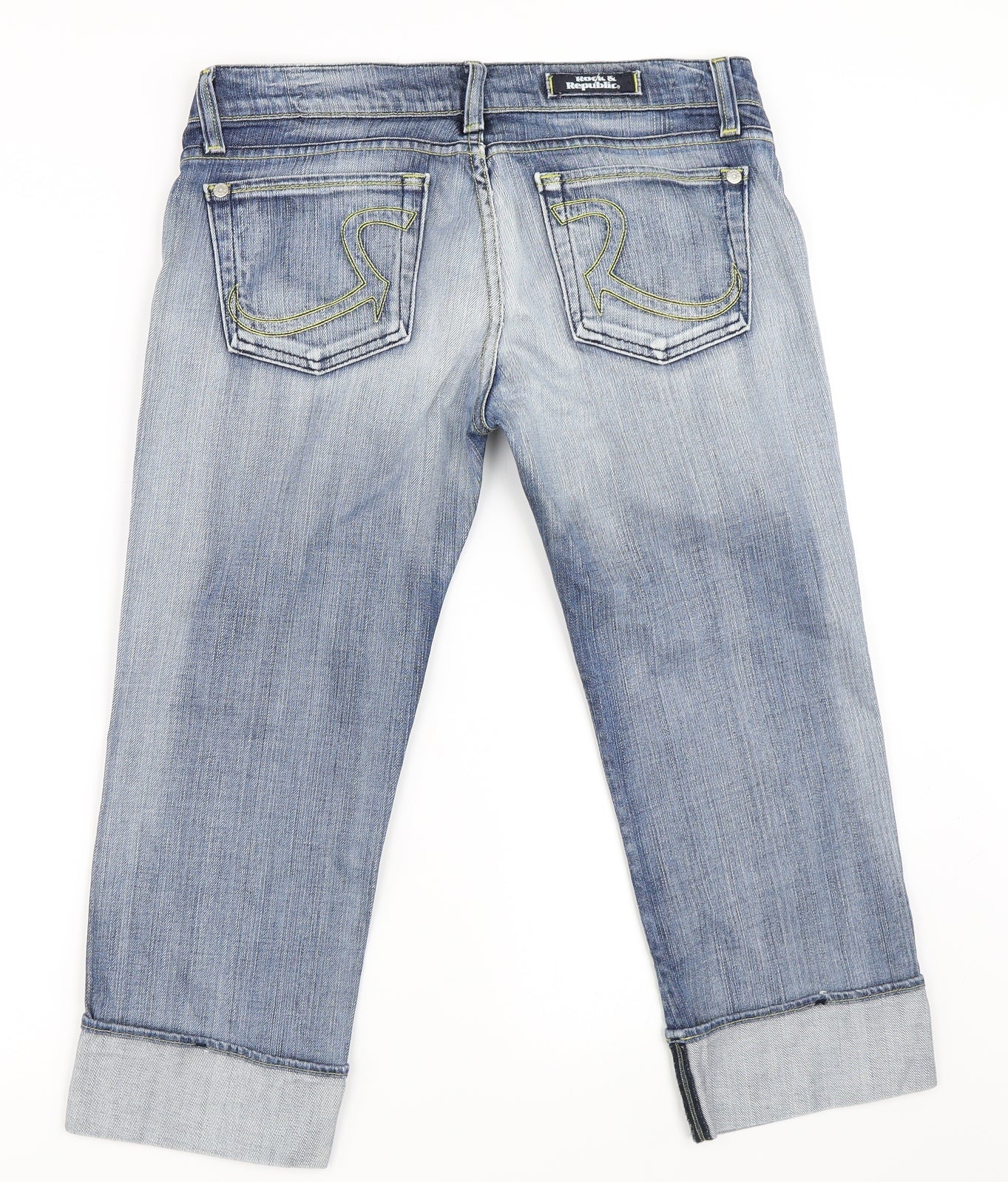 Rock & Republic Womens Blue  Denim Cropped Jeans Size 29 in L21 in