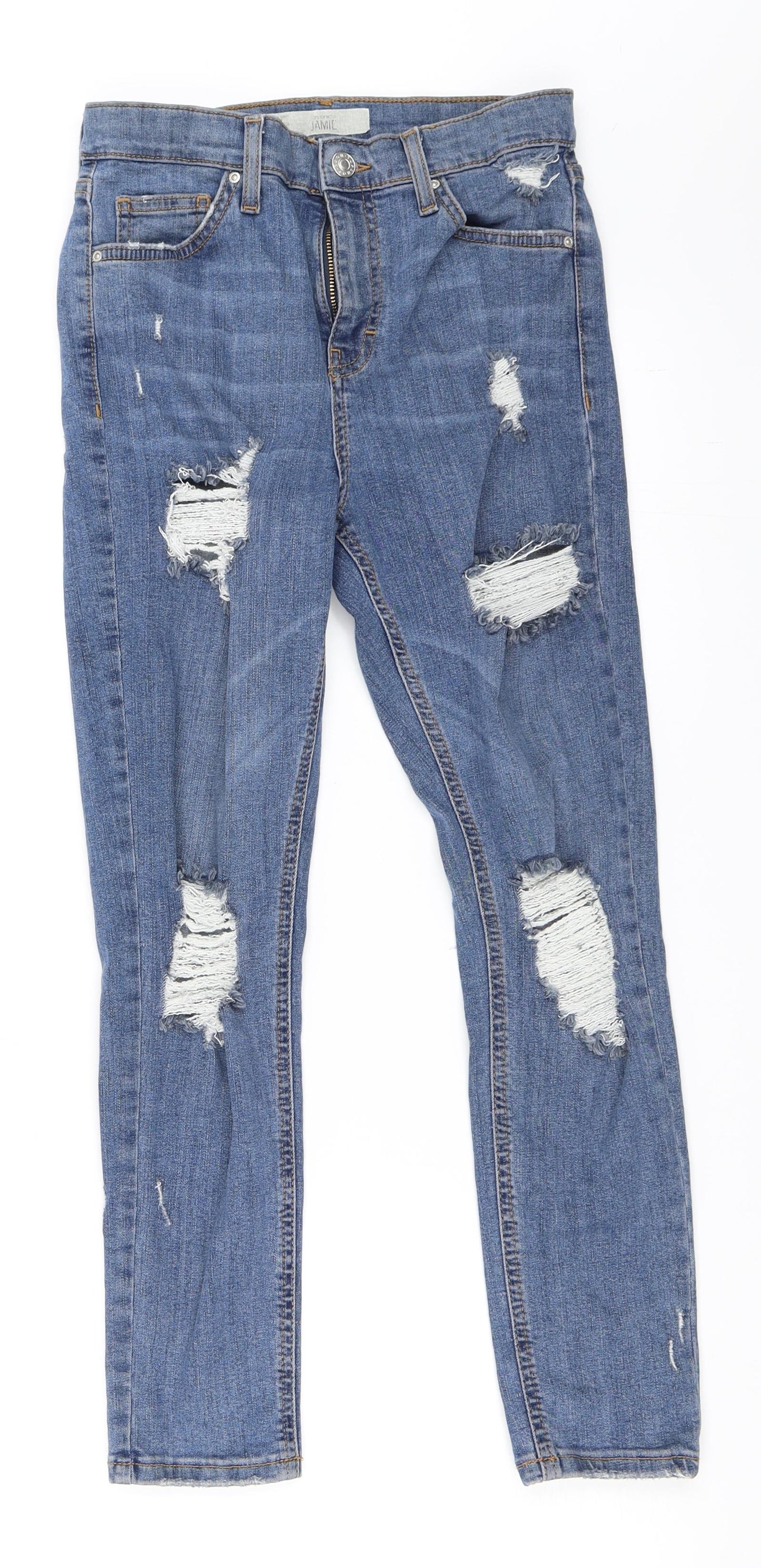 Topshop Womens Blue  Denim Skinny Jeans Size 28 in L30 in - Jamie Jeans