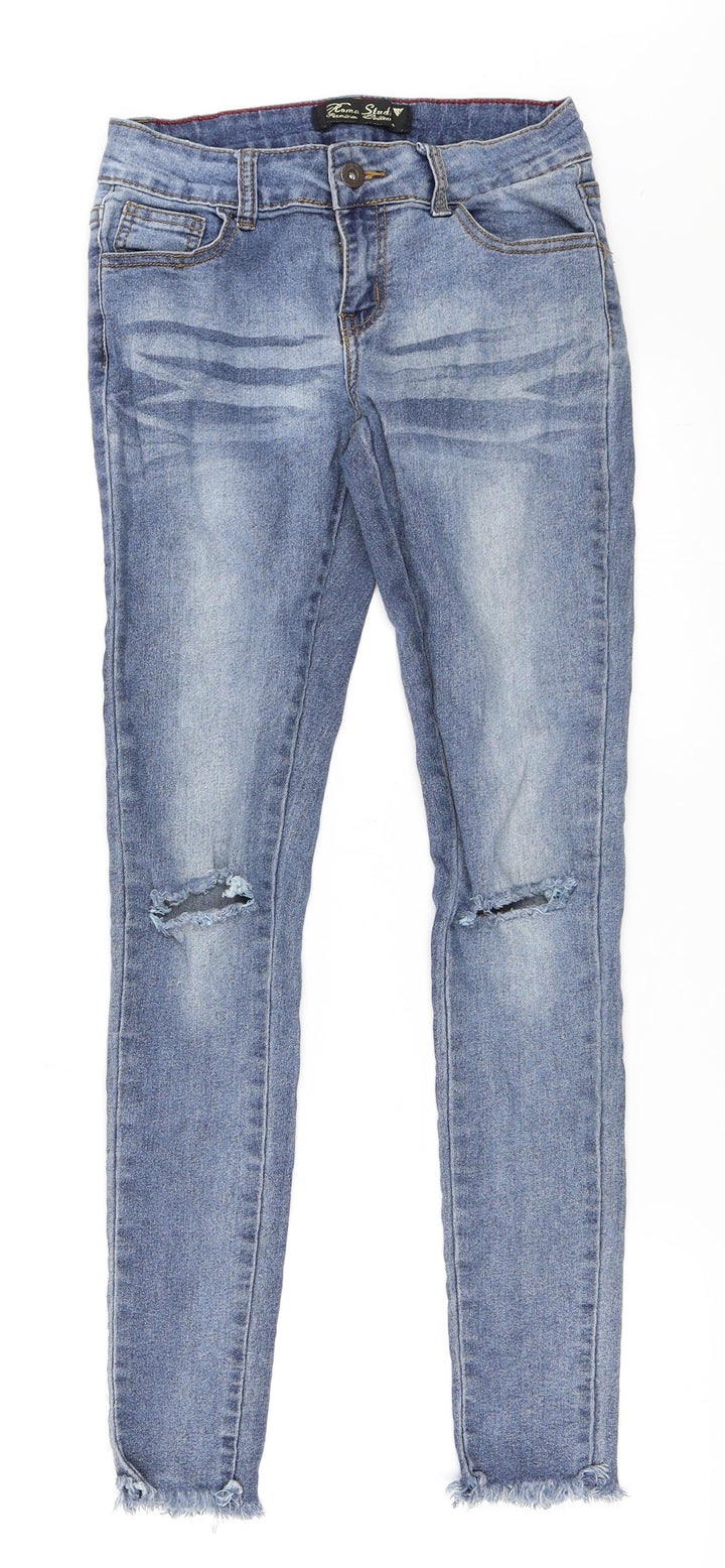 Roma Studio Womens Blue Denim Skinny Jeans Size S L28 in