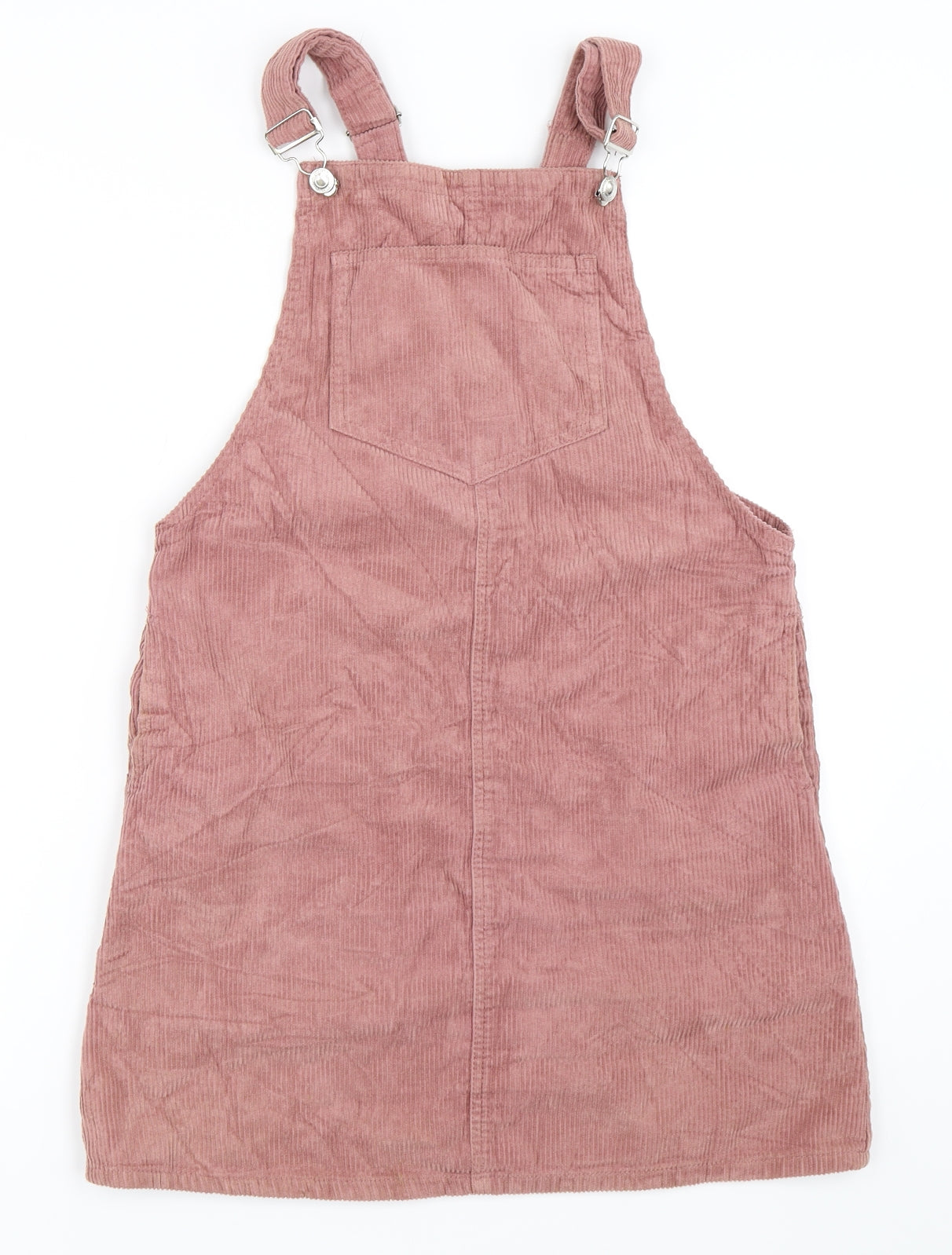 Primark Womens Pink  Corduroy Pinafore/Dungaree Dress  Size 8