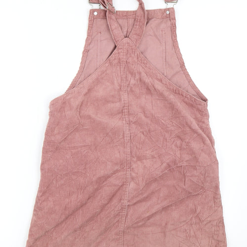 Primark Womens Pink  Corduroy Pinafore/Dungaree Dress  Size 8