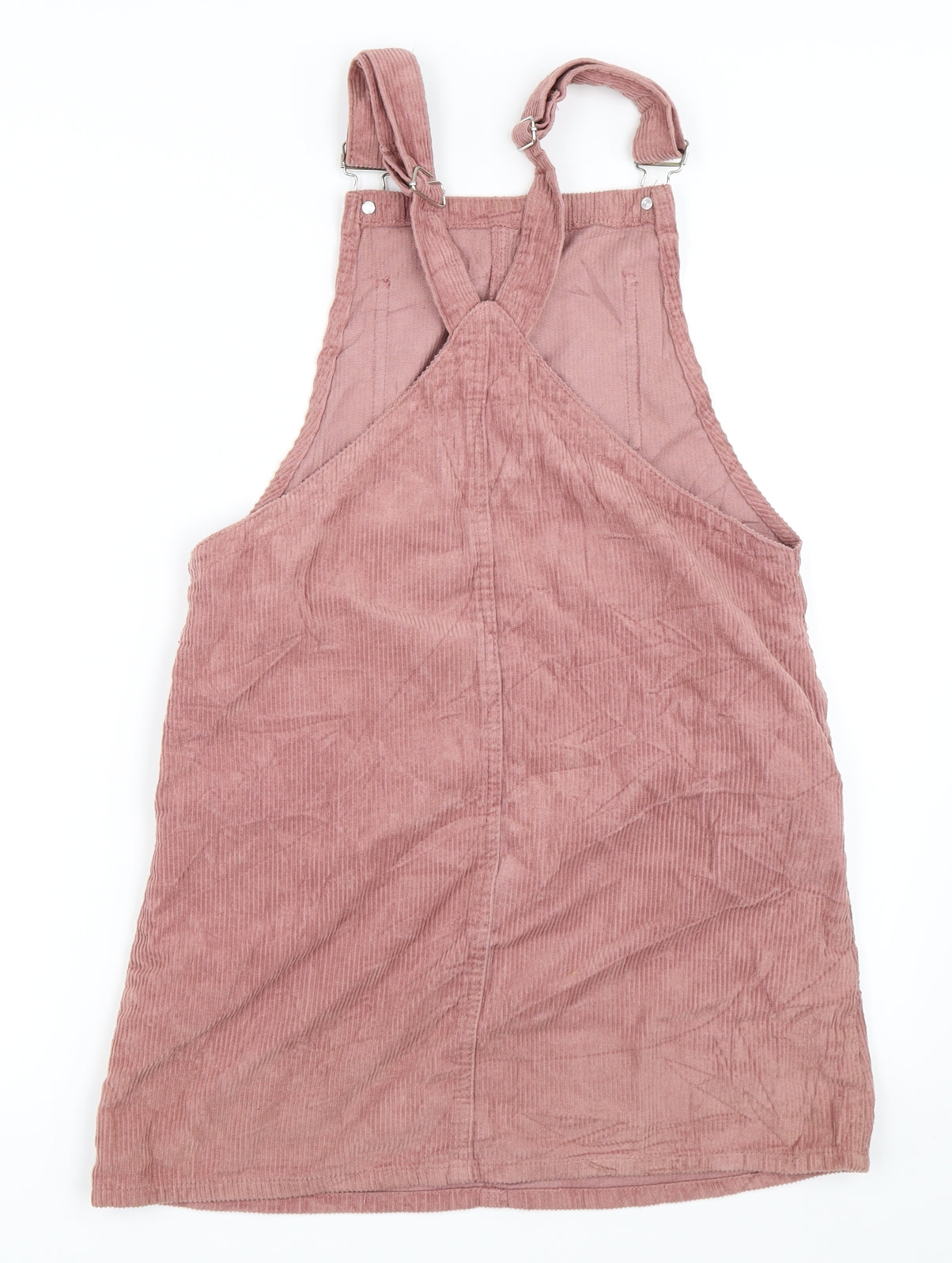 Primark Womens Pink  Corduroy Pinafore/Dungaree Dress  Size 8