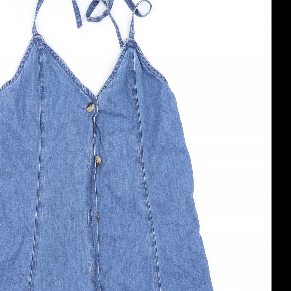 ASOS Womens Blue  Denim Trapeze & Swing  Size 10