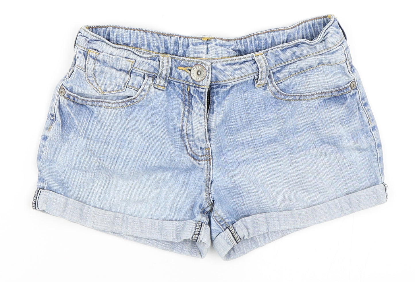 NEXT Girls Blue  Denim Hot Pants Shorts Size 9 Years