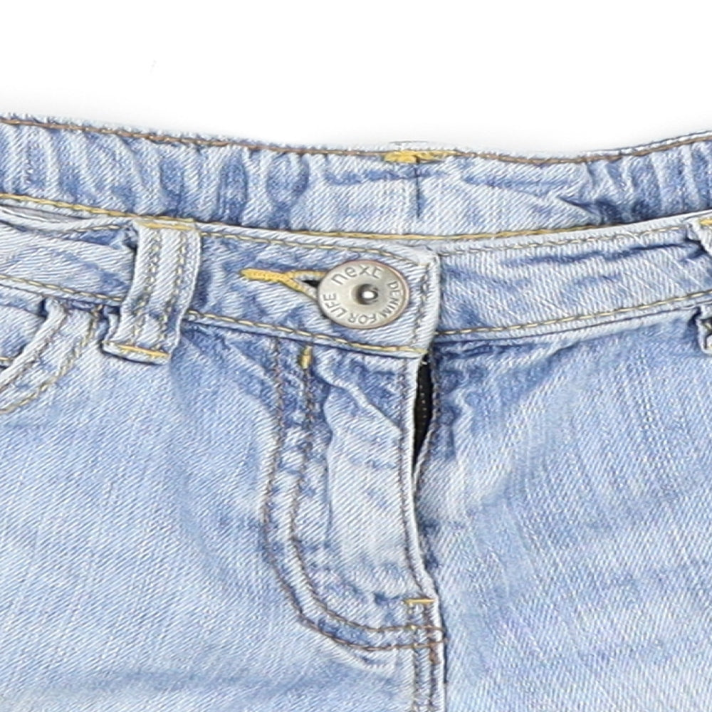 NEXT Girls Blue  Denim Hot Pants Shorts Size 9 Years