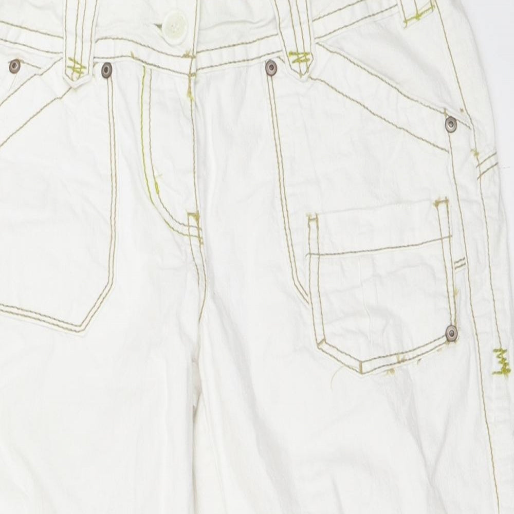 NEXT Womens Ivory  Denim Cropped Jeans Size 12 L20 in