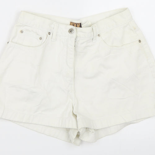 At Denim Womens Ivory  Denim Hot Pants Shorts Size 10