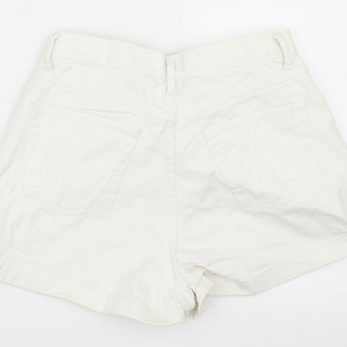 At Denim Womens Ivory  Denim Hot Pants Shorts Size 10