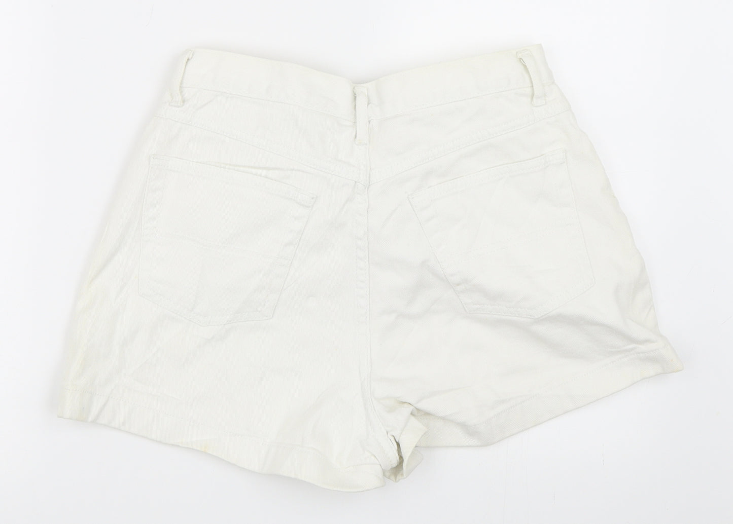 At Denim Womens Ivory  Denim Hot Pants Shorts Size 10