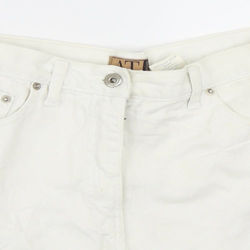 At Denim Womens Ivory  Denim Hot Pants Shorts Size 10