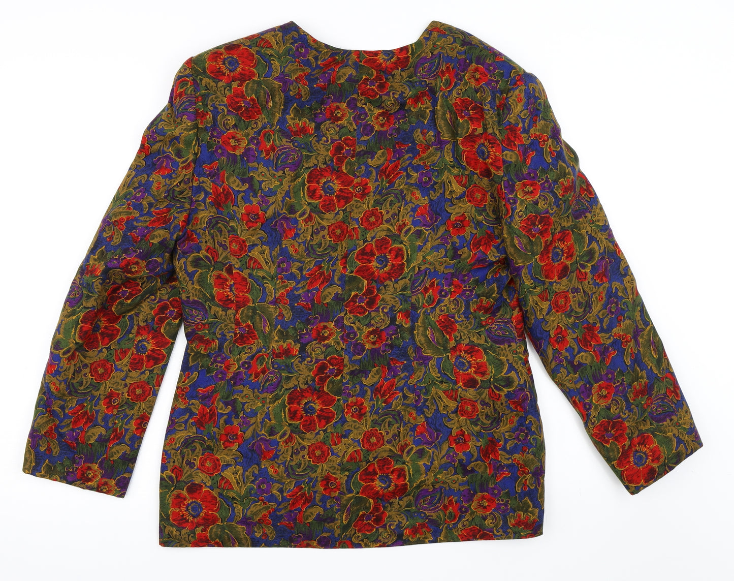 Berkertex Womens Blue Floral  Jacket Blazer Size 14