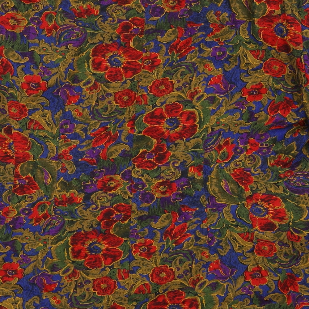 Berkertex Womens Blue Floral  Jacket Blazer Size 14