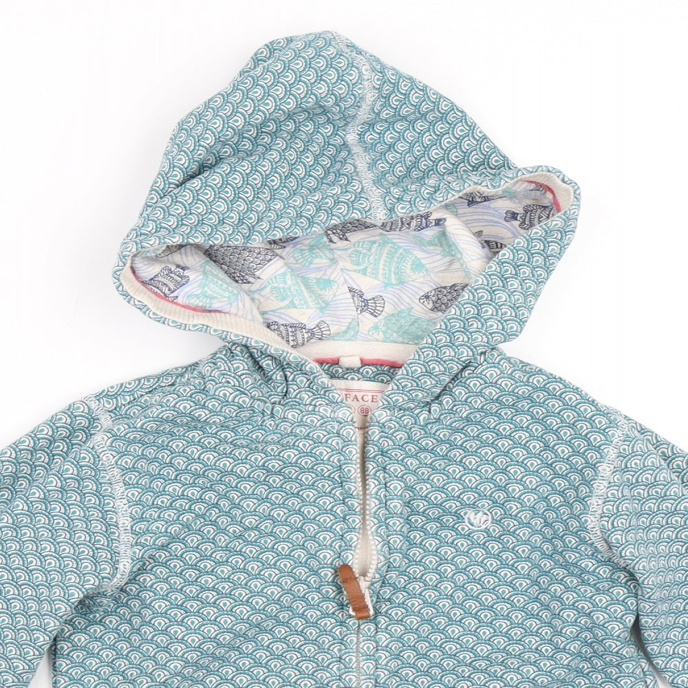 Fat Face Girls Blue   Full Zip Hoodie Size 8-9 Years