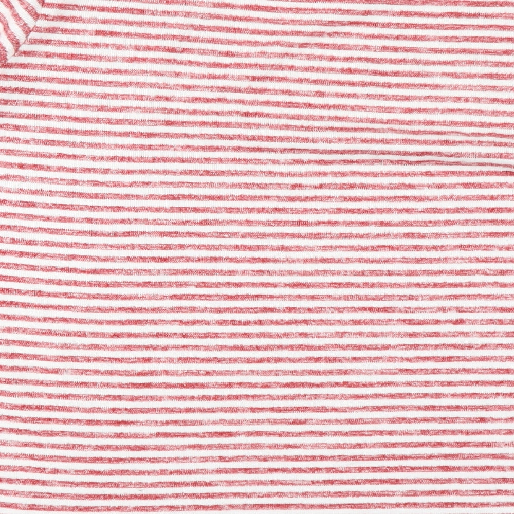 F&F Womens Red Striped  Top Pyjama Top Size 20