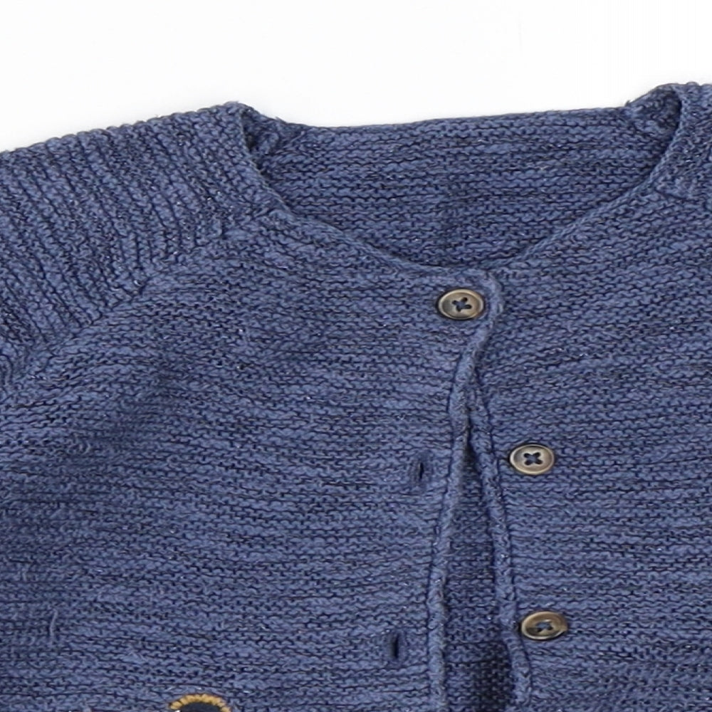 Marks and Spencer Girls Blue   Cardigan Jumper Size 12-18 Months
