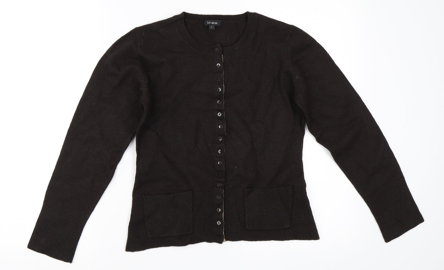 Linea Womens Brown   Cape Jumper Size L