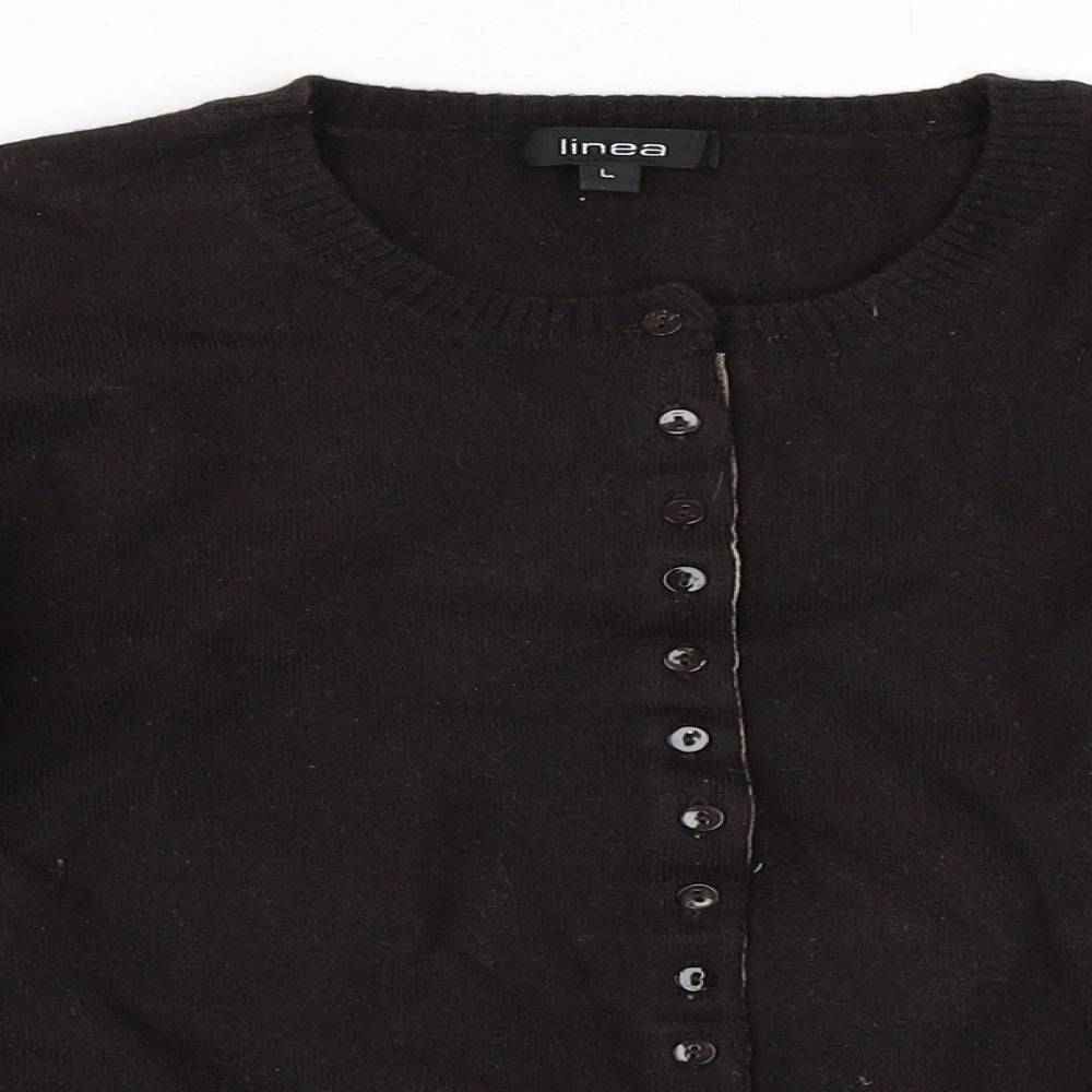 Linea Womens Brown   Cape Jumper Size L