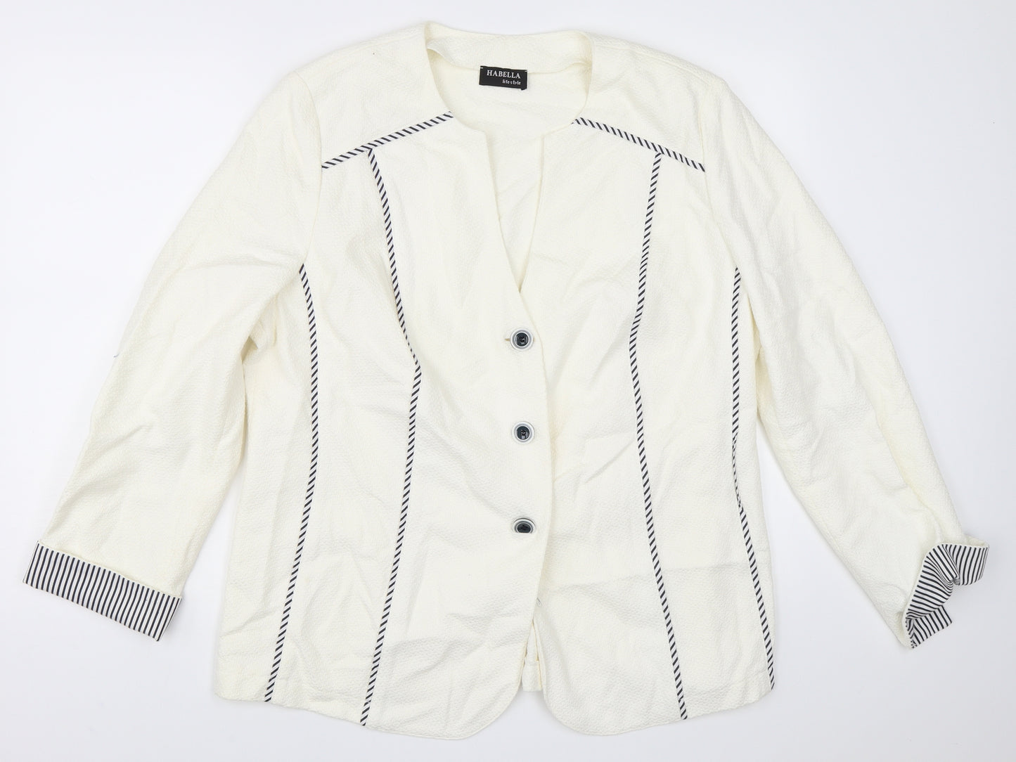 Habella Womens Ivory   Jacket Blazer Size 20