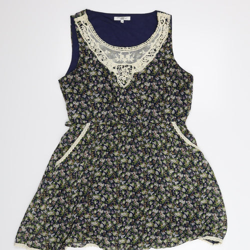 New Look Womens Multicoloured Floral  A-Line  Size 14