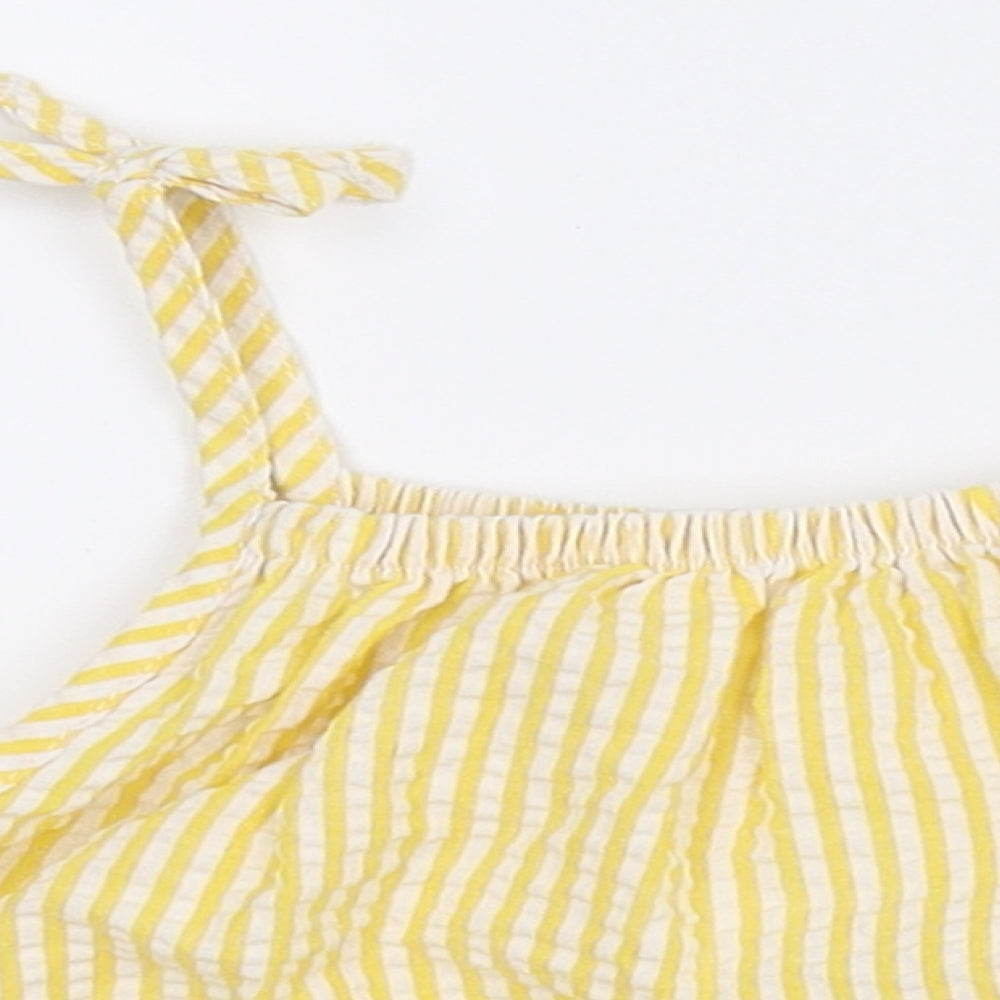Nutmeg Girls Yellow Striped  A-Line  Size 4-5 Years