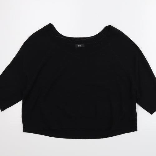 F&F Womens Black   Pullover Jumper Size 8