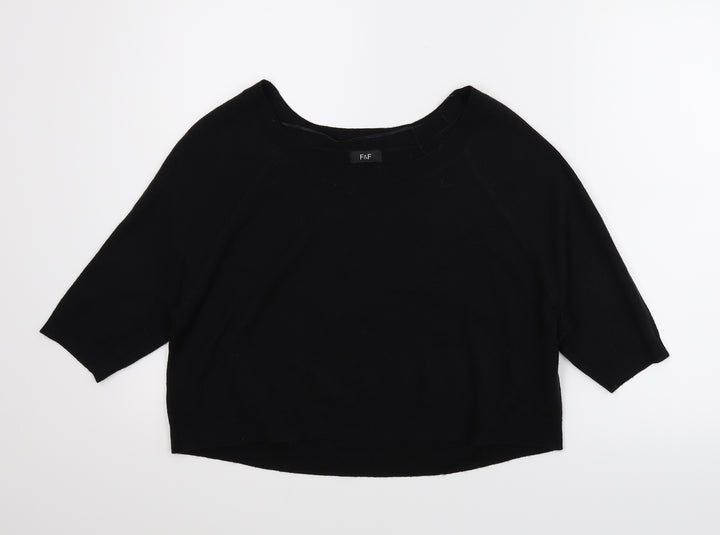 F&F Womens Black Pullover Jumper Size 8
