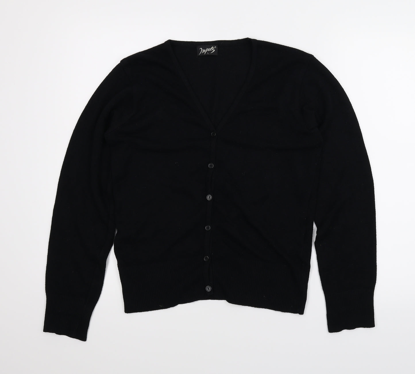 Impulse Womens Black   Cardigan Jumper Size L