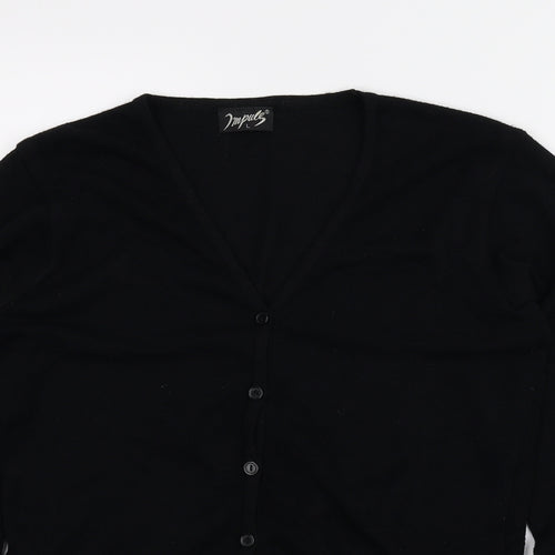 Impulse Womens Black   Cardigan Jumper Size L