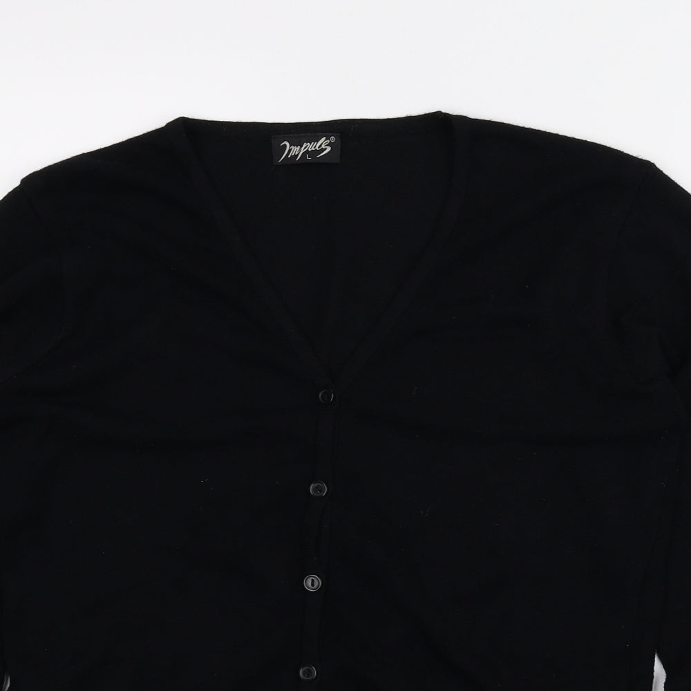 Impulse Womens Black   Cardigan Jumper Size L