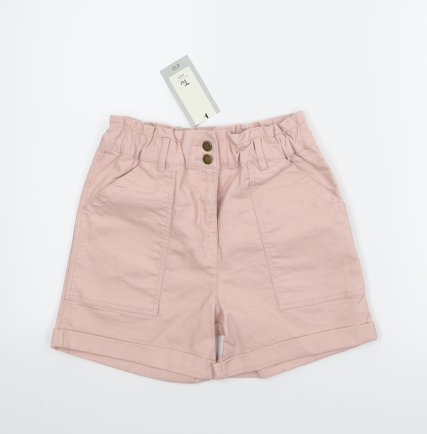 TU  Girls Pink   Paperbag Shorts Size 12 Years