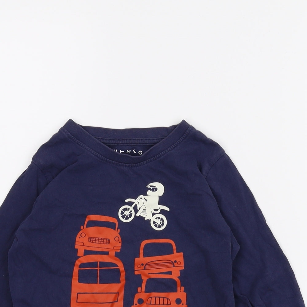 Nutmeg Boys Blue   Basic T-Shirt Size 3-4 Years
