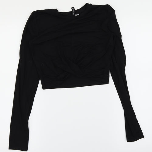 H&M  Womens Black   Cropped Blouse Size S