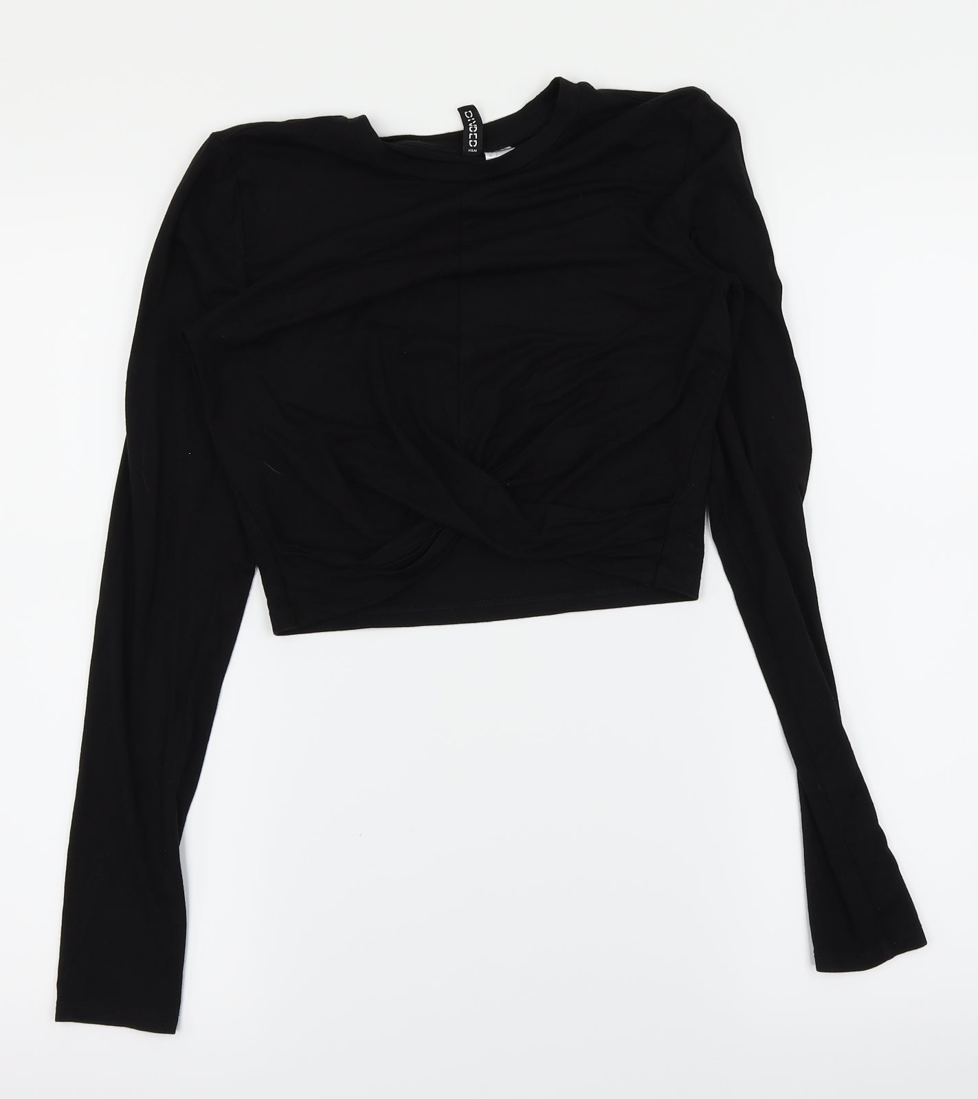 H&M  Womens Black   Cropped Blouse Size S