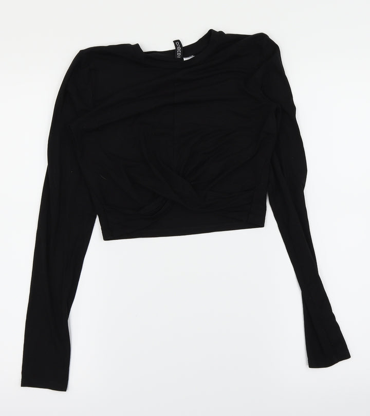 H&M  Womens Black   Cropped Blouse Size S