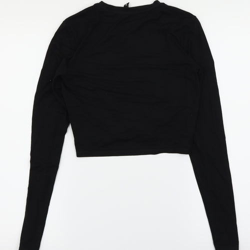 H&M  Womens Black   Cropped Blouse Size S
