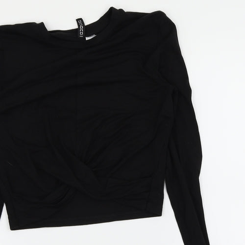 H&M  Womens Black   Cropped Blouse Size S