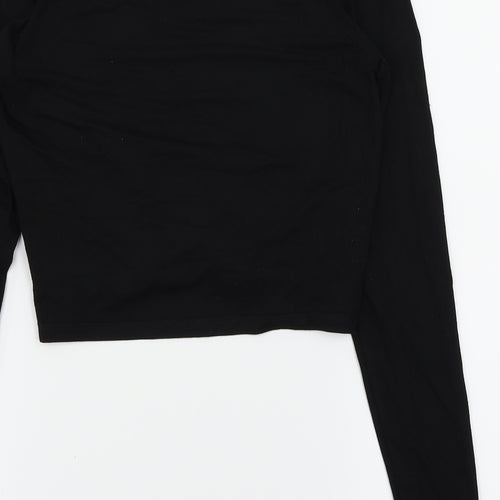 H&M  Womens Black   Cropped Blouse Size S